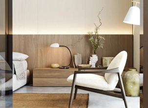 Comodino Easy System in rovere di Novamobili