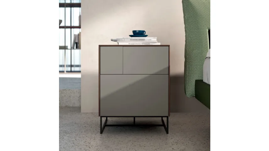 Comodino laccato opaco Gruppo Klee 02 di Orme