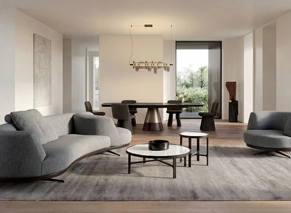 Divano Bordone Upwood con terminale girevole di Alivar