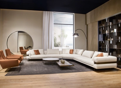 Salotto angolare in tessuto Valley di Cantori