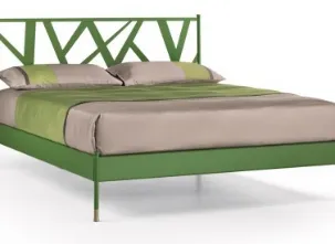 Letto matrimoniale con testiera intrecciata Bamboo di Cantori