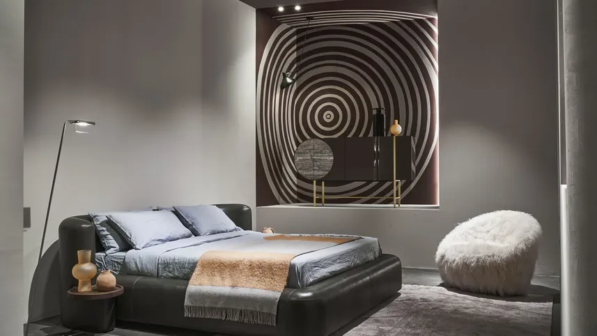 Letto in pelle Clara di Baxter