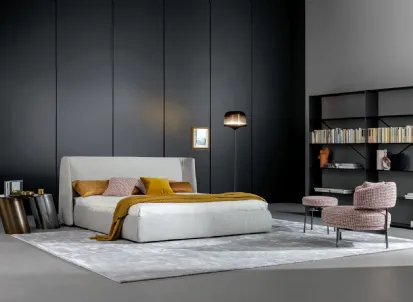 Letto con testiera e box contenitore Basket di Bonaldo