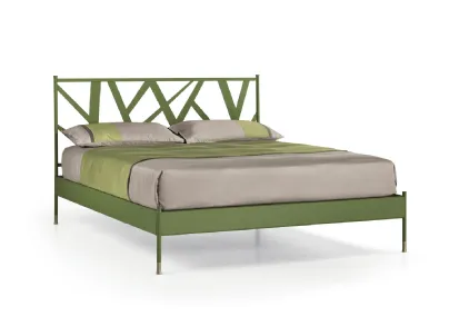 Letto con testiera intrecciata Bamboo di Cantori