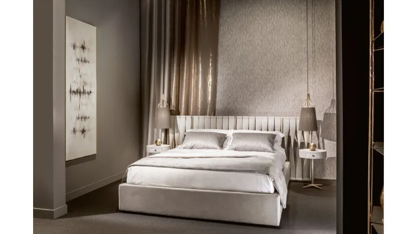 Letto con testiera e box contenitore Twist di Cantori