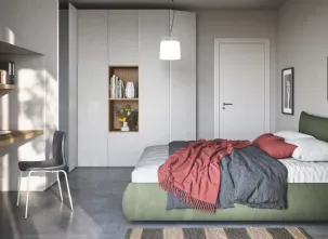 Letto in tessuto imbottito con box contenitore Thika di Cinquanta3