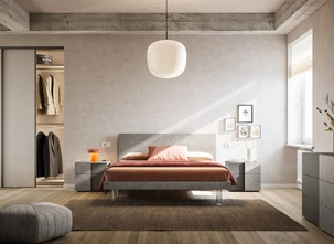 Letto con testiera Cremi Night 24 di Orme