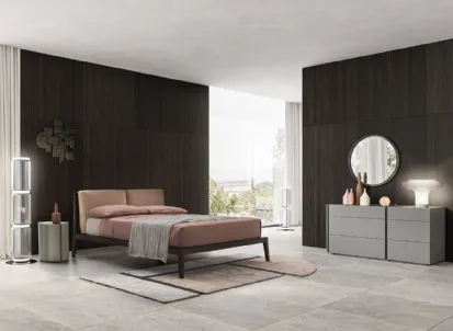 Letto in legno anche con cuscini imbottiti Dorian 2 di Alf Da Frè