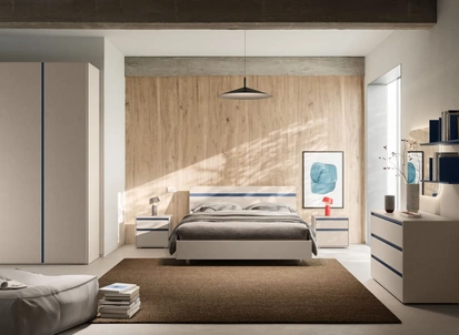 Letto con testiera Elga Night 04 di Orme