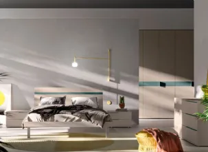Letto matrimoniale con testiera Elga di Orme