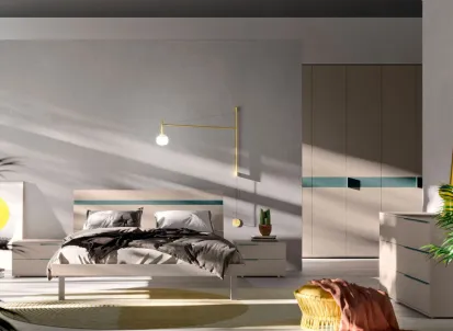 Letto matrimoniale con testiera Elga di Orme