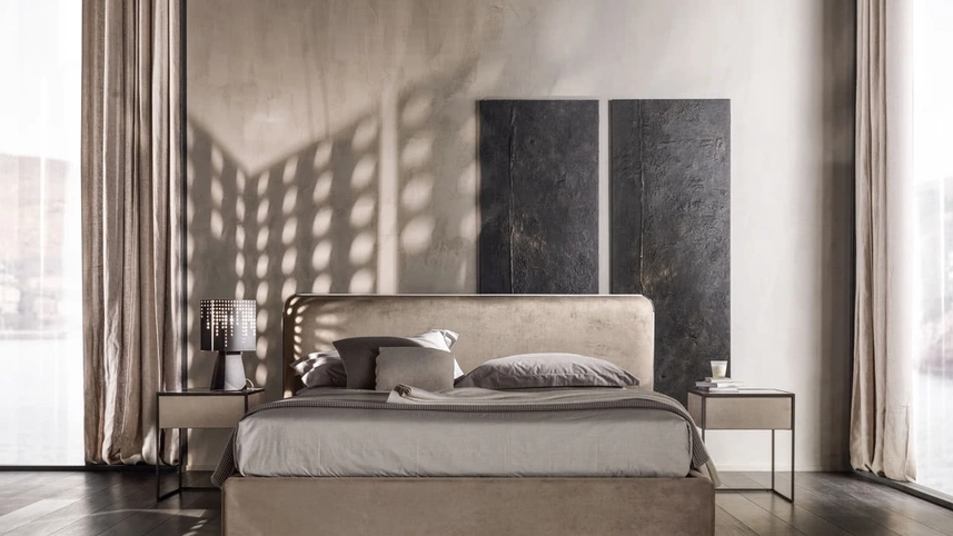 Letto in tessuto con contenitore Elvis di Cantori