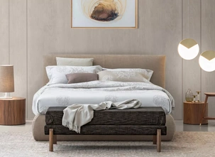 Letto Feeling in tessuto imbottito di Oggioni