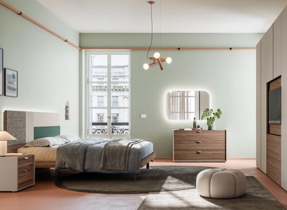 Letto matrimoniale Giako Basic 11 con testiera di Orme