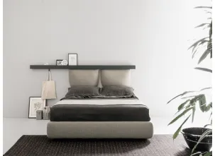 Letto in tessuto imbottito Groove Zip di Caccaro