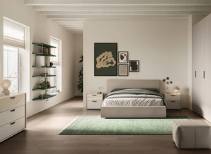 Letto in tessuto Lucas Night 10 di Orme