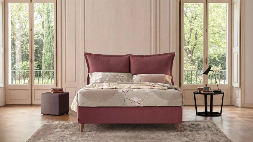 Letto matrimoniale Mariposa con contenitore di Oggioni