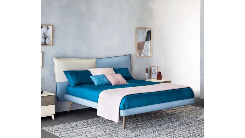 Letto moderno Menta in pelle di Le Fablier