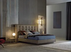 Letto con testiera in lavorazione Capitonnè Frida di Misuraemme