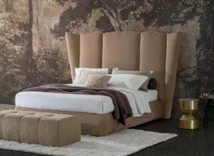 Letto in tessuto Opera Sipario con box contenitore di Oggioni