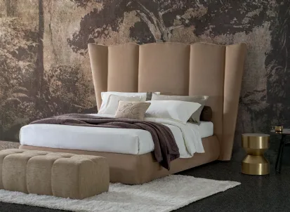 Letto in tessuto Opera Sipario con box contenitore di Oggioni