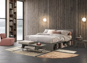 Letto in legno Pongo con box contenitore di Oggioni