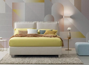 Letto in tessuto Vivian con box contenitore di Oggioni