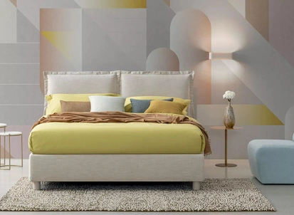 Letto in tessuto Vivian con box contenitore di Oggioni