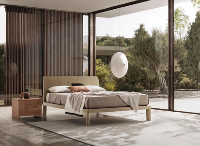 Letto in legno con testiera Paal di Alf Da Frè