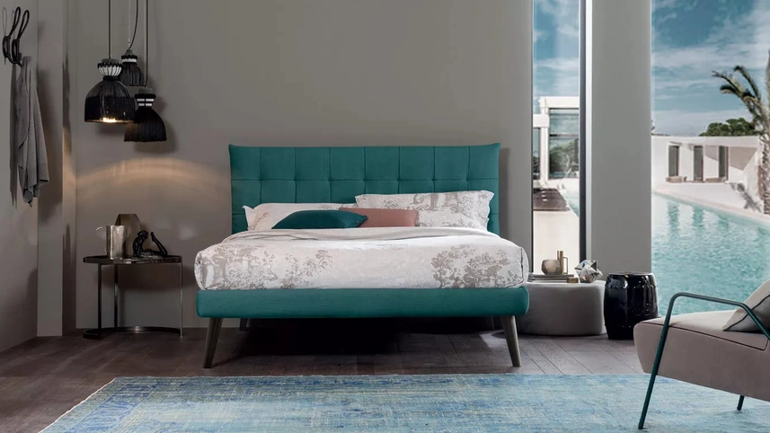 Letto in tessuto Panf di Oggioni