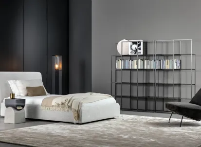 Letto singolo con box contenitore Tonight di Bonaldo