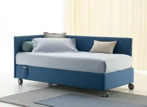 Daybed singolo Golf 219 Jeans Mode in tessuto con box contenitore di Oggioni