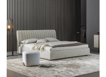 Letto in tessuto imbottito con box contenitore Tonight di Bonaldo