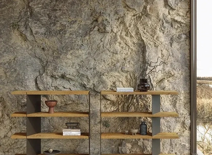 Libreria Graft Metal in legno e metallo di Nature Design