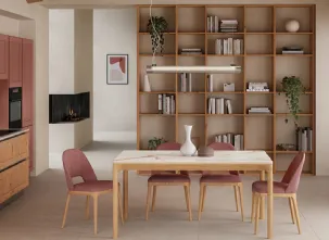 Libreria componibile Living 05 in Rovere nodoso di Veneta Cucine