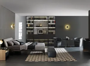 Libreria Crossing 10A in Rovere Nero di Misuraemme