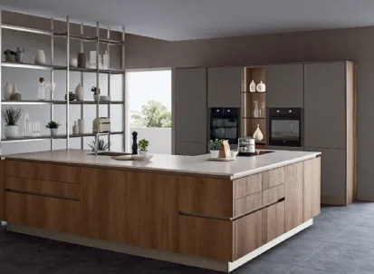 Libreria divisoria in metallo finitura bronzo Tribeca 05 di Veneta Cucine