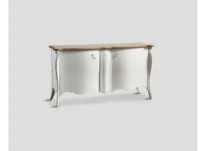 Madia DB004598 legno laccato bianco top rovere vintage chiaro di Dialma Brown