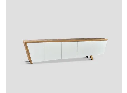 Madia DB005691 legno vecchio laccato e cerato bianco di Dialma Brown