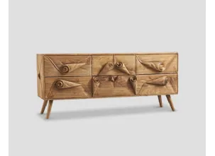 Madia DB006053 in legno con decori di Dialma Brown