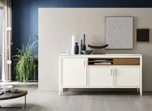 Madia Solandra in laccato opaco Bianco di Le Fablier