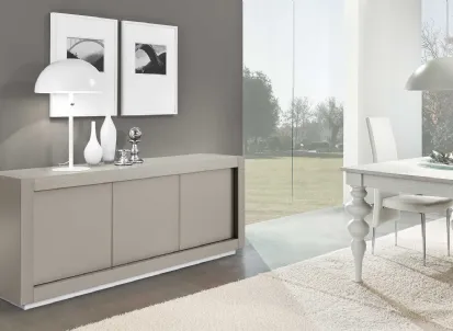 Madia Picasso P1 laccata opaca in finitura Tortora di Riflessi