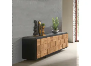 Madia Square realizzata in legno stratificato laccato e legno massello di Conifera di Dialma Brown