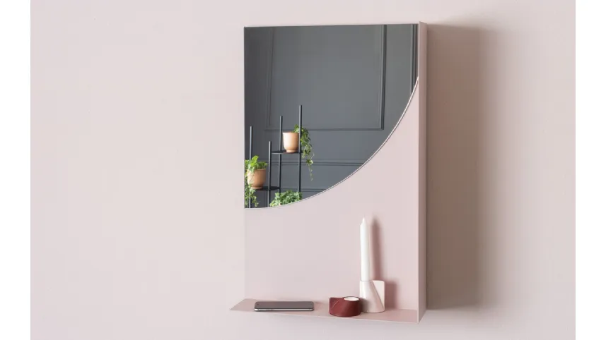 Mobile ingresso in metallo con specchio Kim di Calligaris