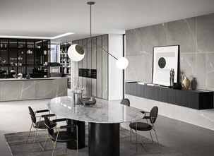 Mobile sospeso Modula Frassino Noir di Snaidero