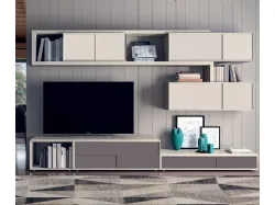 Parete Attrezzata in legno e laccato opaco Le Spezie composizione 18 di Le FablierParete Attrezzata in legno e laccato opaco Le Spezie composizione 18 di Le Fablier