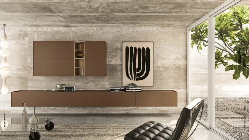 Parete Attrezzata Modula Composizione 03 di Snaidero