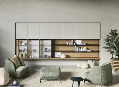 Parete Attrezzata Mensole e piani a muro di Novamobili