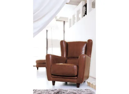 Poltrona con pouf Bergere di Baxter