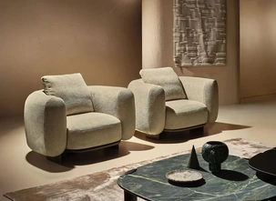 Poltrona Daku Lounge in tessuto imbottito di Nature Design